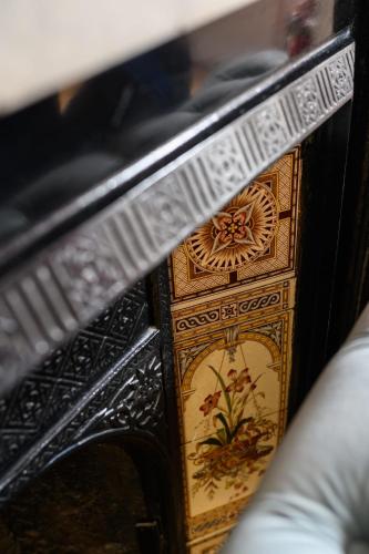 a close up of a book with flowers on it at Queen Charlotte Guesthouse in Edinburgh