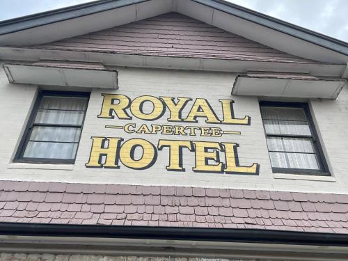 a hotel sign on the side of a building at Royal Hotel Capertee in Capertee
