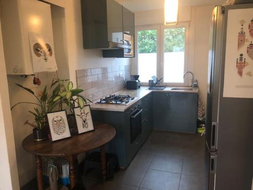 Køkken eller tekøkken på Dunkerque Malo Centre - 1km mer et plage