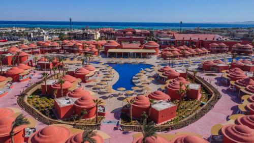 an aerial view of a resort with a pool at Pickalbatros Laguna Club Resort Sharm El Sheikh in Sharm El Sheikh