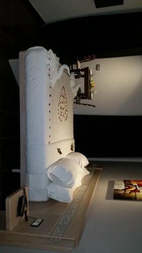 a room with a white structure with pillows at Hotel A44 in Tetouan