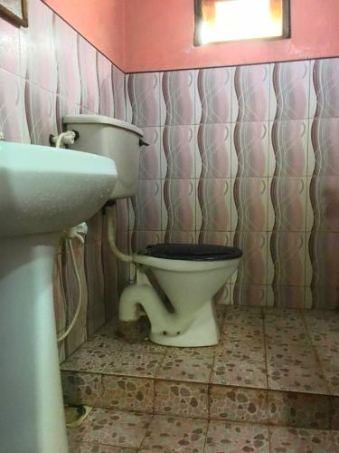 a bathroom with a toilet and a sink at LD RoomA DunhidA in Badulla