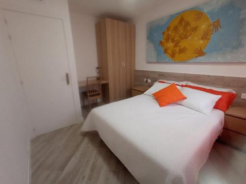 Katil atau katil-katil dalam bilik di Els Rosers - con jacuzzy XL y barbacoa