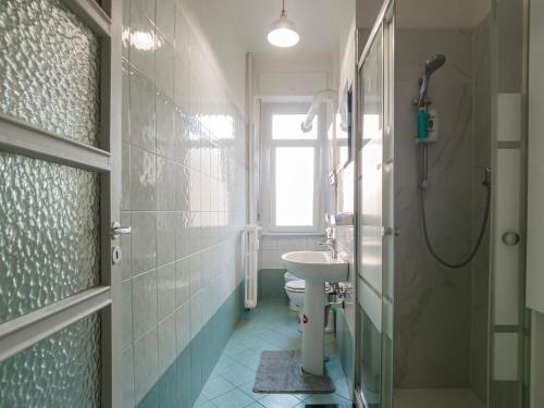A bathroom at MFS San Marino Host