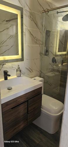 Bilik mandi di Apartment en la sucursal del Cielo