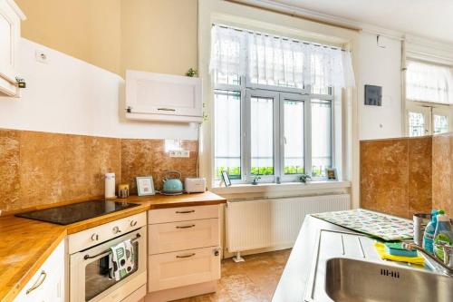 Kuchyňa alebo kuchynka v ubytovaní Annicku's Stylish Budapest Apartment