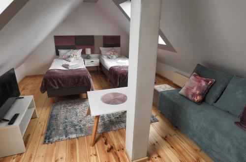 Katil atau katil-katil dalam bilik di Apartament Esja