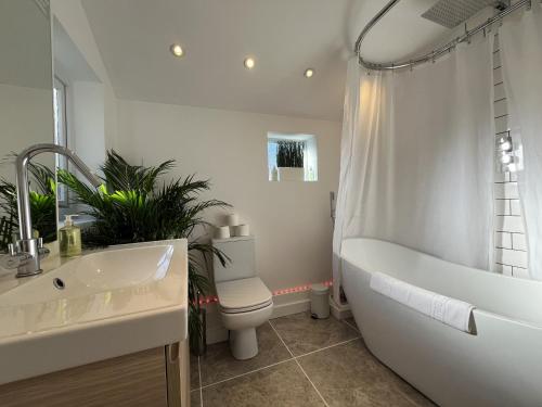 Ένα μπάνιο στο Restored Victorian Home with Private Garden