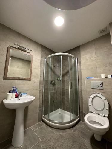 Koupelna v ubytování Afrodita apartman