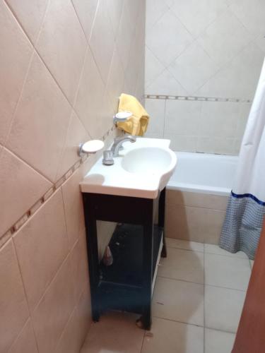 Koupelna v ubytování Santa Elena Hostal