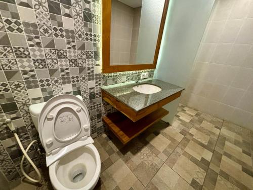 Salle de bains dans l'établissement Swan Inn