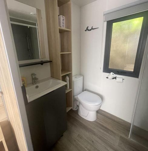 Kylpyhuone majoituspaikassa Mobil-Home Eucalyptus 1