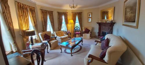 an aerial view of a living room with furniture at Brook Manor Lodge in Tralee