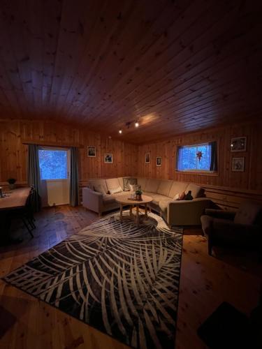 Posezení v ubytování Måsåplassen Friisvegen Mountain Lodge