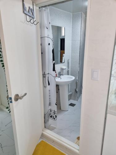Kylpyhuone majoituspaikassa Sinami