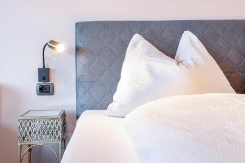 Ένα ή περισσότερα κρεβάτια σε δωμάτιο στο Appartement Annie
