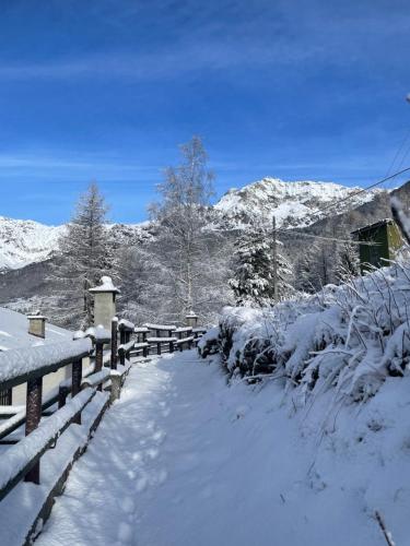 Baita Chalet La Masun beautiful view v zimě