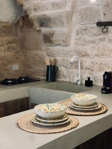 Utensilios para hacer té y café en Dimore i Messapi Suites Diffuse