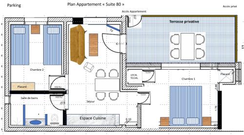 Κάτοψη του La Casa del Arti - Chambres d'hôtes - B&B - Piscine chauffée
