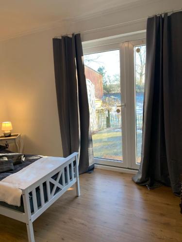 Postel nebo postele na pokoji v ubytování Top Monteurwohnung Riede mit super Anbindung