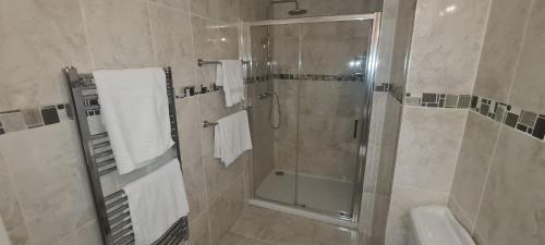 Koupelna v ubytování Dunderry Lodge Self Catering Family Lodges