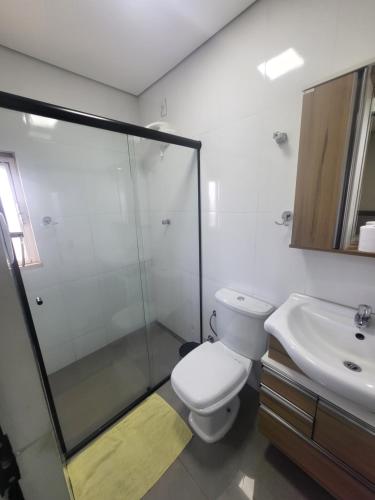 Koupelna v ubytování Hotel Avelar