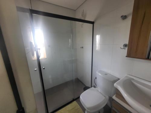Koupelna v ubytování Hotel Avelar