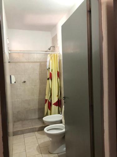 Kylpyhuone majoituspaikassa Abrilita