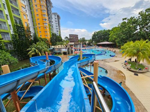 a water slide at a water park at BY LG Resort & Water Park Melaka in Melaka