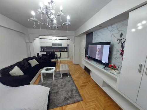 Μια τηλεόραση ή/και κέντρο ψυχαγωγίας στο Exclusive Apartments with Lake view