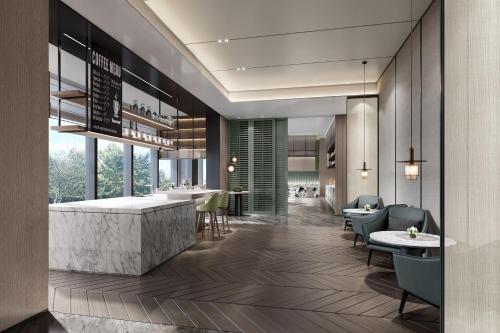 Khu vực ghế ngồi tại Marriott Executive Apartments Hangzhou