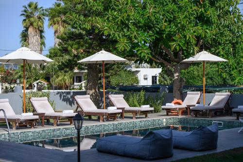Taman di luar Platanias Villa Spyros