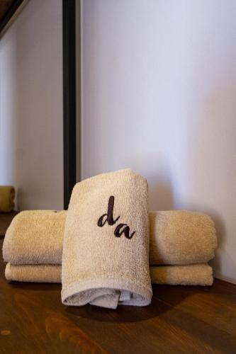 a towel sitting on top of a wooden table at Dakhla Attitude in Dakhla