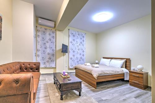 Ένα ή περισσότερα κρεβάτια σε δωμάτιο στο Katerina's Apartment