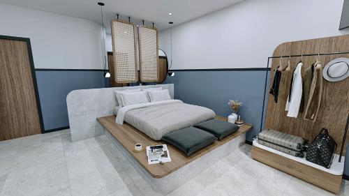 a bedroom with a bed in a room at Casa di Cornaro in Sitia
