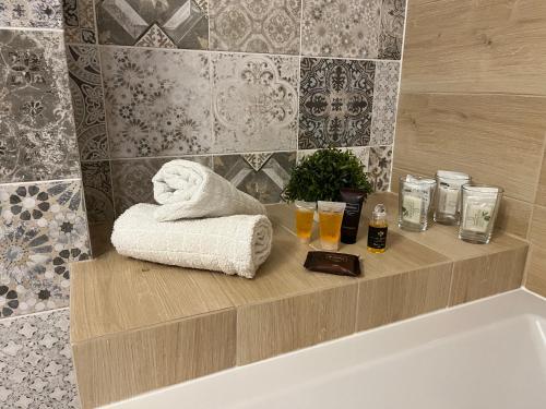 Koupelna v ubytování Apartmány Rosenberg
