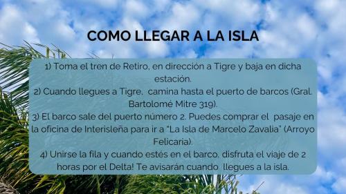 a sign for a la liga with a palm tree at Hidden Island Hostel in Tigre