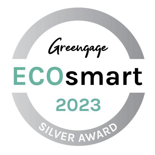 a circle with the words emergency eco smart and silver award at Kettering Park Hotel and Spa in Kettering