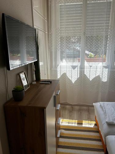 Kisvirág Apartmanにあるテレビまたはエンターテインメントセンター