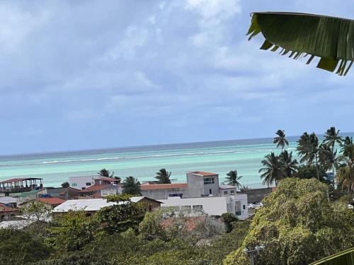 a view of the beach and the ocean at Casa de Praia Maragoggi in Maragogi