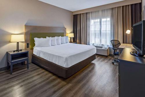 una camera d'albergo con letto e TV di Country Inn & Suites by Radisson, Salisbury, MD a Salisbury