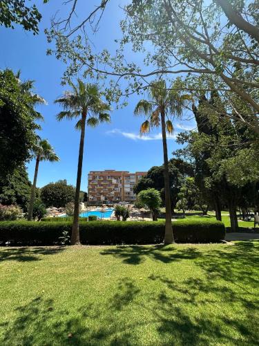 Acogedor estudio con piscina y vistas al mar