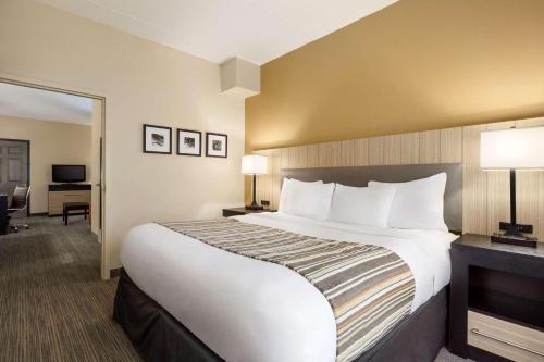 a large white bed in a hotel room at Country Inn & Suites by Radisson, Dalton, GA in Dalton