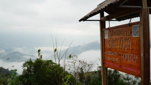 a sign that says house to love fidelity at Hoàng Su Phì - Móng Ngựa Homestay in Ha Giang