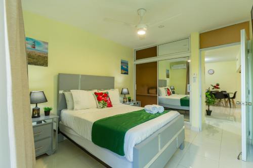 Postel nebo postele na pokoji v ubytování Hermoso Apartamento Céntrico