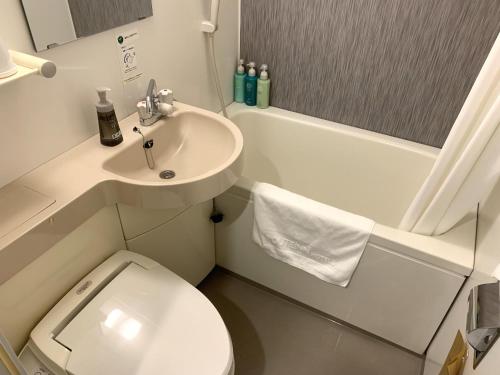 Koupelna v ubytování Hotel Route-Inn Nakatsu Ekimae