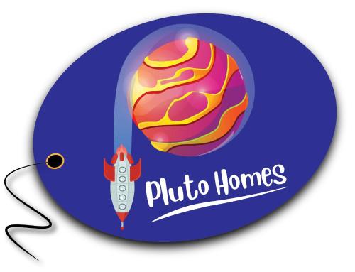 a sticker with a picture of a tomato and a missile at PLUTO HOMES Dehradun in Dehradun