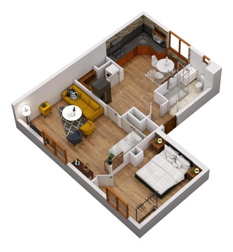 un plan de plancher dans l'établissement Les Graveurs - Bourgoin-Jallieu - City Center, à Bourgoin-Jallieu