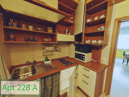 Dapur atau dapur kecil di Garda Apartments in Euroresidence
