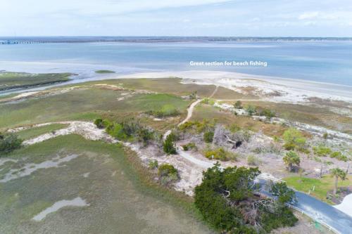 an aerial view of an island in the ocean at Harbor Island F206 in Oceanmarsh Subdivision